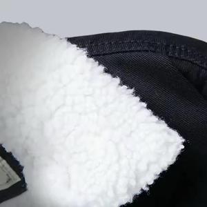 แจ็กเก็ตยีนส์ขนเฟอร์สำหรับผู้ชายเสื้อแจ็กเก็ตยีนส์แนวสตรีทงานตามสั่ง - Product Image 3