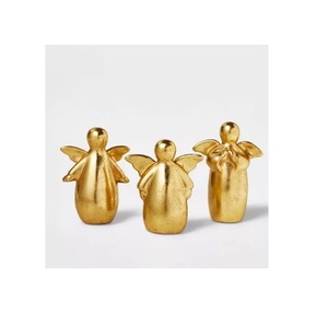 Base en bois Belle fonte d'aluminium Table Top Angel Top Qualité Meilleure vente Golden Shiny Angel - Product Image 3