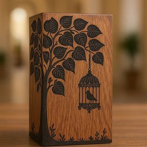 Classic Wooden Cremation Urn Human | High Finish | Wholesale Manufacturer - Product Image 2
