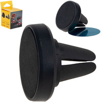 Support magnétique noir pour téléphone portable, à fixer sur grille d'aération ou tableau de bord, avec diamètre de tête de 35 mm