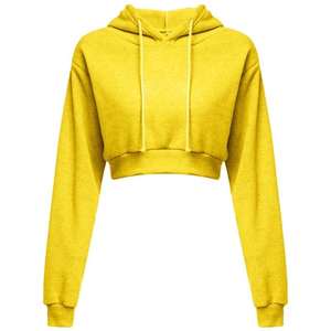 Women <b>Crop</b> <b>Top</b> Hoodie Casual Long Sleeve Hooded Short Sweatshirt Sexy <b>Crop</b> Sweaters for Women - Product Image 5