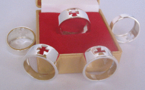 Christian-inspired Trendy <b>Plain</b> Silver <b>Ring</b> Rose Gold & 18K Plated Brass & Copper Inlaid with Geometric Shape Gift - Product Image 1