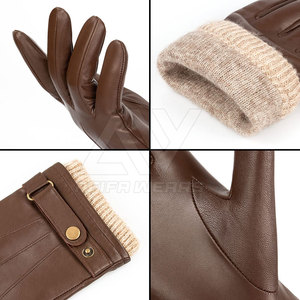 2024 Customized High Quality Full <b>Finger</b> Leather <b>Gloves</b> Plain Style From Pakistan Fashionable Outdoor Casual <b>Gloves</b> for Winter - Product Image 4