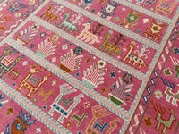 Haute vente personnalisé fait à la main 6x9 rose laine tapis Vintage Style bohème qualité coton pour salon sol