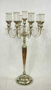 Candelabros blancos de 7 luces, candelabros de estilo moderno de lujo para bodas, candelabros decorativos de lujo real de alta calidad - Product Image 6