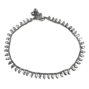 Daily Wear 925 Sterling Silver Leaf Anklet for Women 14K/18K <b>Gold</b> Plated Freshwater Pearl Diamond Hypoallergenic Tarnish - Product Image 3