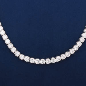 Collar de cadena de tenis personalizable con diamante de moissanita VVS de Plata de Ley 925 de diseñador de joyería de moda al por mayor - Product Image 4