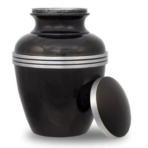 Superior Quality Metal Cremation Urn With Pedestal Rose White Color Memorial Human Ashes <b>Storage</b> Urn With Lid - Product Image 2