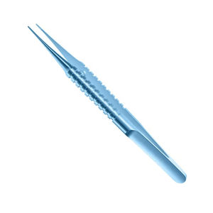 Pinzas de Microligadura Manuales Profesionales, Acero Inoxidable Azul, Puntas con Incrustaciones de Diamante, Rectas, Reutilizables, Instrumentos Quirúrgicos - Product Image 1