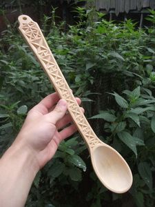 ช้อนไม้สำหรับทำอาหารช้อนไม้อะคาเซียสำหรับทำอาหารช้อนไม้ธรรมชาติแกะสลักโลโก้ตามสั่ง - Product Image 5