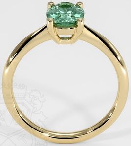 แหวนพลอยอเมทิสต์สีเขียวธรรมชาติแบบมินิมอลลิสต์ชุบทอง18K สำหรับผู้หญิงแหวนหมั้นงานแต่งงานงานปาร์ตี้ส่งตรงจากโรงงาน - Product Image 2