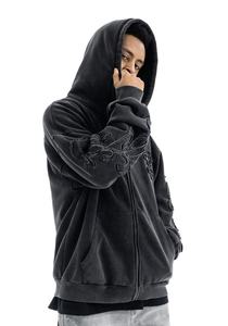 Offres Exceptionnelles : Sweat à Capuche Distressed avec Empiècements Bruts, Style Urbain Hip Hop, Tissu Lourd - Product Image 2