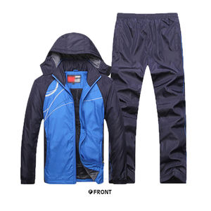 Deux pièces survêtement à capuche pour hommes 100% coton Sport Jogging ensemble veste confortable pantalons de survêtement équipe survêtement pour la saison d'automne - Product Image 4