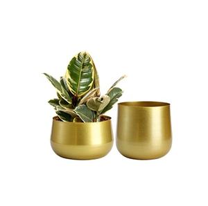 Soporte de cobre moderno para plantas, macetas redondas de Metal para interior y exterior, decorativas para el hogar - Product Image 4