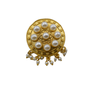 Hermoso diseño chapado en oro nácar piedra Stud pendiente latón Material diseñador joyería para mujeres y niñas - Product Image 3