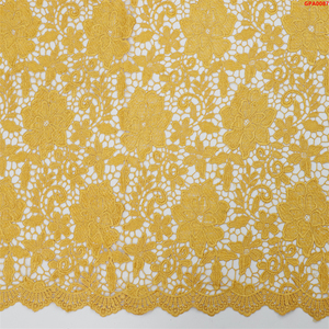 Tessuto in Pizzo <span class=keywords><strong>Guipure</strong></span> Solubile in Acqua con Ricami 3D di Fiori e Perline Colorate, Tessuto per Ricamo all'Ingrosso - Product Image 4