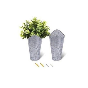 Macetas de pared galvanizadas de diseño clásico de Venta caliente logotipo de forma de tamaño personalizado maceta de la mejor calidad usos en el jardín del hogar - Product Image 2