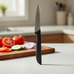 Cuchillo de Cocina con Hoja de Acero Inoxidable de 10 cm, Negro y Cromado, SKIN 324210, para Verduras - Product Image 3