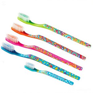 Ensemble de brosses à dents colorées psychédéliques 6 pièces brosses à poils souples vibrantes pour des soins bucco-dentaires amusants et frais 50 boîtes à personnaliser - Product Image 2