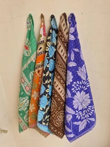 Colorful <b>Hanging</b> Loop Kantha Floral Kitchen Soft Cotton Mixed Assorted handmade cotton <b>Towel</b> Vintage Kantha <b>Towel</b> Set handmade - Product Image 4