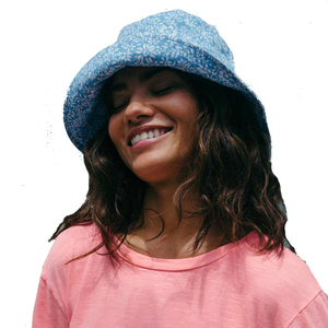 Sombrero de pescador reversible unisex, estampado azul cielo de alta calidad, OEM hecho a medida para uso diario, diseñador de etiqueta privada de última moda - Product Image 2