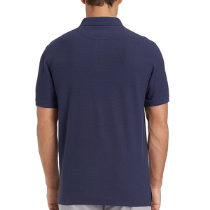 เสื้อโปโลลายทางสำหรับผู้ชายเสื้อโปโลแนวธุรกิจทรงสลิมฟิตพร้อมโลโก้ออกแบบได้ตามต้องการ - Product Image 2