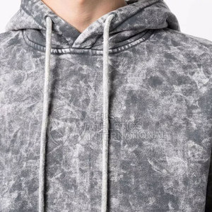 Sudaderas con capucha de lavado ácido para hombre Sudadera con capucha informal mezclada de algodón para uso de moda callejera Sudaderas con capucha de lavado ácido para hombre de moda - Product Image 6