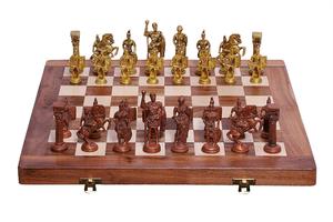 15.35 Premium Retro Metal International <b>Chess</b> Board <b>Set</b> Vintage Brass <b>Chess</b> Pieces Wooden Checker Board gifts chees - Product Image 2