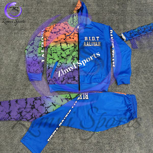 Conjunto de Chaqueta y Pantalones Deportivos de Invierno Cálidos y Cómodos de Estilo Casual Urbano, Fabricación OEM/ODM, Degradado, por Zimvi Sports - Product Image 1