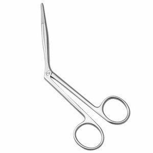 Ciseaux nasaux de qualité chirurgicale Finition de 18 cm Lame en acier inoxydable allemande coudée polonaise Ciseaux nasaux en carbure de tungstène - Product Image 1