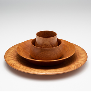 Ensemble de table en bois en gros 100% ensemble de table de service en bois fait à la main de taille personnalisée faite à la main - Product Image 1