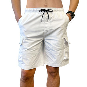 Short de Jogging Cargo pour Hommes avec Logo Imprimé Personnalisé 100% Coton Solide Entraînement Décontracté Multi-poches Respirant Séchage Rapide - Product Image 6