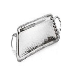 Bandeja de metal galvanizado con mango dorado, mesa de restaurante y Hotel, bandeja de metal decorativa, bandejas de servicio de diseño clásico - Product Image 6