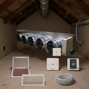 Kit Completo de Plenum Airzone Easyzone de 5 Zonas con Unidad de Control de Compuertas Motorizadas WiFi e Interfaz para Sistemas HVAC - Product Image 3