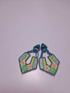 Artesanías bordadas clásicas, último diseño, cuentas de semillas, pendientes de perlas en forma de compromiso de boda y costura, punto de cruz - Product Image 2