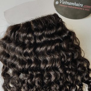ผมต่อแบบเรสมี่ดิบจากเวียดนามใช้100% 2025สวมใส่สบายปิดง่ายพร้อมฐานผ้าไหมเต็มหนัง - Product Image 1