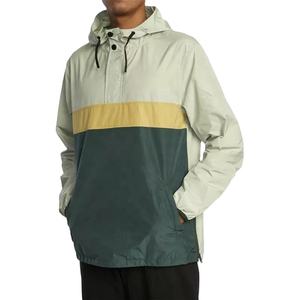 เสื้อแจ็คเก็ตฮู้ดกันน้ำกันลมสำหรับผู้ชาย ผ้าฝ้าย 100% ลายบล็อกสีสันสดใส สไตล์ Anorak สำหรับกิจกรรมกลางแจ้ง พร้อมโลโก้สั่งทำได้ - Product Image 5