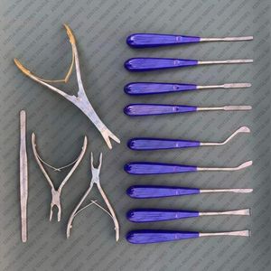 Ensemble d'instruments chirurgicaux de rhinoplastie les plus vendus, ensemble d'instruments de chirurgie nasale en acier inoxydable, ensemble d'instruments de chirurgie nasale manuels, CE - Product Image 5