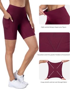 Shorts de yoga, shorts deportivos de cintura alta de secado rápido con espalda en forma de V, ropa para correr y hacer ejercicio al aire libre para mujer - Product Image 5