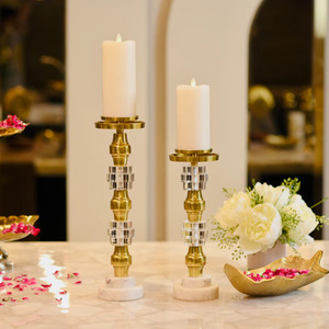 Portavelas de hierro elegante romántico lujo Navidad habitación artesanías decorativas elegante cena luz Metal hogar ornamento - Product Image 1