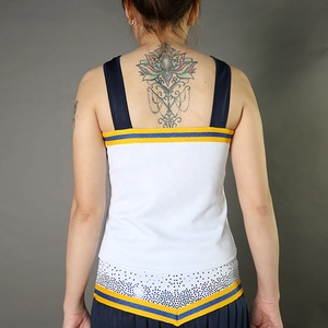Uniformes de cheerleading personnalisés en polyester, nouveau design, vente en gros, ensembles sans manches pour filles, adultes et enfants, vêtements de sport confortables - Product Image 3