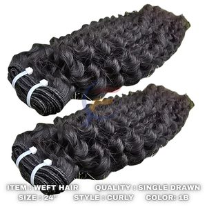 Extensions de cheveux bouclés de luxe, 100% cheveux humains vierges Remy, cuticules alignées, sans nœuds, trame fine, qualité supérieure - Product Image 4