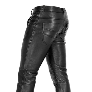2024 haute qualité hommes doux en cuir véritable taille haute imperméable écologique pantalon vente chaude OEM Service disponible personnalisé - Product Image 5