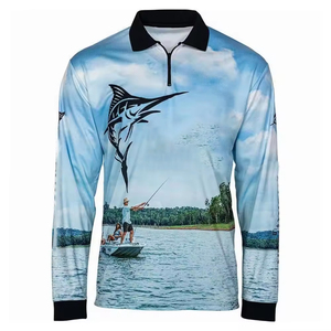 Maillot de pêche imprimé par sublimation personnalisé en gros Vêtements de pêche Jersey personnalisé en polyester 100% pour hommes - Product Image 4