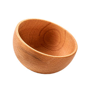 Cuencos de madera Forma redonda Cuenco de madera Cuencos de madera natural plantados a mano para manualidades Mesa Utensilios de cocina Decoración del hogar Usado - Product Image 1