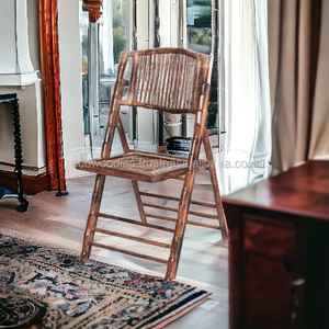 Modern Outdoor Rattan Hanging <b>Chair</b> New Design Lightweight Bamboo Folding Rattan Wicker <b>Director</b> <b>Chair</b> Durable Wood - Product Image 2