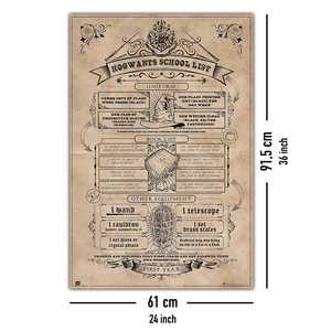 โปสเตอร์ตกแต่งผนังโรงเรียนฮอกวอตส์ แฮร์รี่ พอตเตอร์ พร้อมกฎระเบียบประจำบ้านและรายชื่อ - Product Image 2