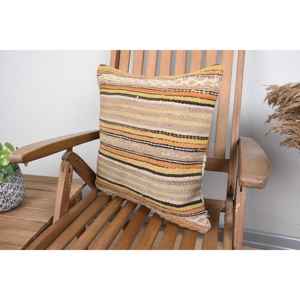 <b>Beige</b> Kilim Wool Pillow 18x18 Inch Luxury Christmas Bedding Woven Vintage Fluffy Pattern Square Print Rustic <b>Cushion</b> Feather - Product Image 3