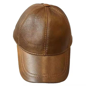 Gorra de Cuero Genuino de Alta Calidad para Hombre, Estilo Clásico de Piel de Vaca, Ajustable, para Otoño e Invierno - Product Image 1