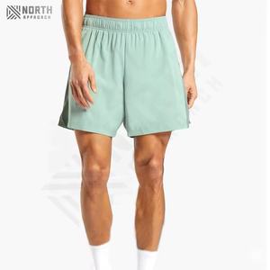Pantalones Cortos Deportivos de Secado Rápido para Hombre, para Correr, Fitness, Casuales, de Moda, de Color Sólido, para Entrenamiento, Servicio OEM, Tela de Lona, Poliéster - Product Image 5